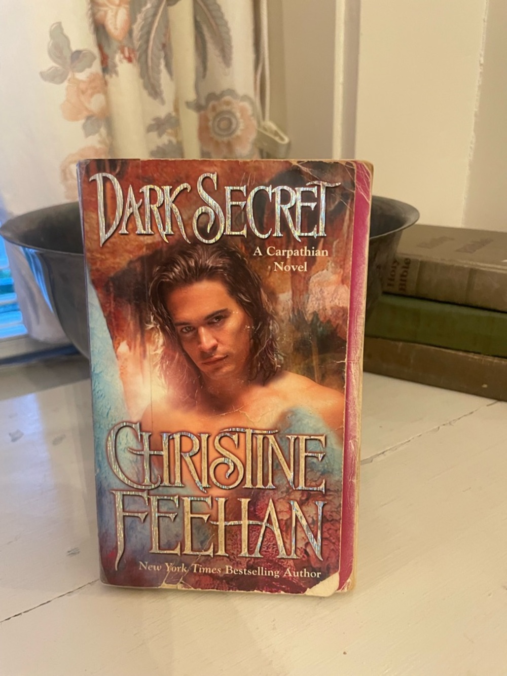 Dark Secret by Christine Feehan - Romantic Fantasy Paperback (Pink/Teal Cover)